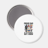 Aimant Fier papa Autisme Garçon le plus dur Design vector (Recto/Verso)