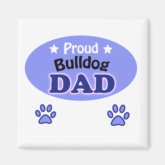 Aimant Fier papa Bulldog (Devant)