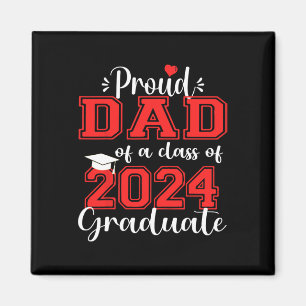 Aimant Fier Papa De 2024 Diplômé Awesome Family College