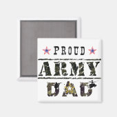 Aimant Fier papa de l'armée (Recto/Verso)