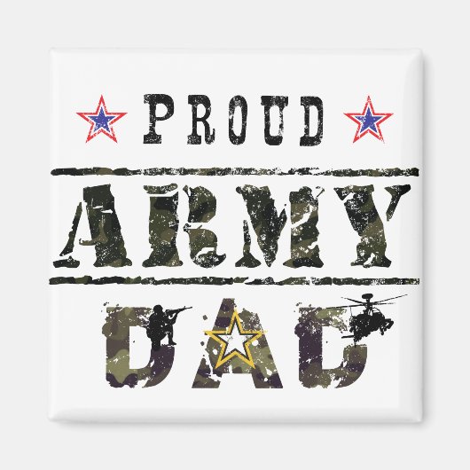 Aimant Fier papa de l'armée (Devant)