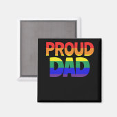 Aimant Fier papa LGBT Père Gay pride Lesbian Pride (Recto/Verso)