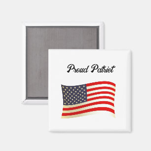 Aimant Fier Patriot Drapeau Américain, Fête de l'Indépend