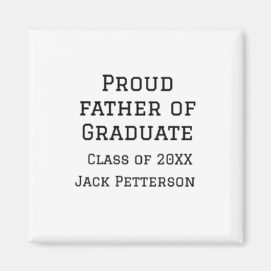 Aimant Fier père de la classe de diplômés de 20XX ajouter (Devant)