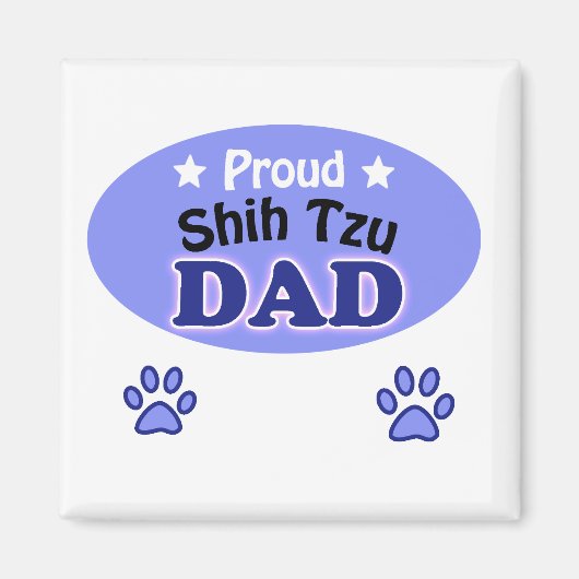 Aimant Fier Shih Tzu papa (Devant)