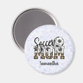 Aimant Fier Soccer Maman - Champion de Sideline (Recto/Verso)