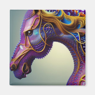 Aimant Fierce Fractural Gems Horse Head  