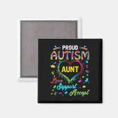 Aimant Fière Autisme Tante Amour Support Accepter Aide Re (Recto/Verso)