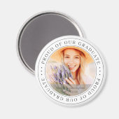 Aimant Fière de notre Graduate 20XX Modern Graduation Pho (Recto/Verso)