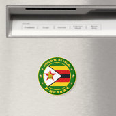 Aimant Fière D'Être Du Zimbabwe (In Situ (Lave-vaisselle))