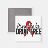 Aimant Fière D'Être Sans Drogue (Recto/Verso)