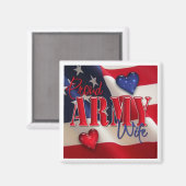 Aimant "Fière épouse de l'ARMÉE" (Recto/Verso)