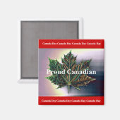 Aimant Fière feuille d'érable canadienne (Recto/Verso)