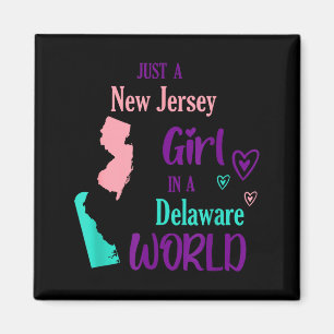 Aimant Fière Fille Juste Une Fille Du New Jersey Dans Un