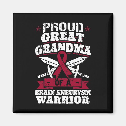 Aimant Fière Grand Grand Grand-Mère D'Un Guerrier D'Aneur (Devant)