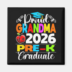 Aimant Fière grand-mère de la promotion 2026 de maternell