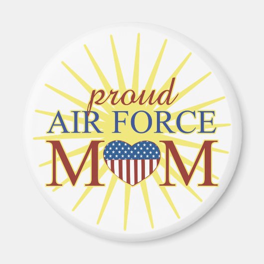 Aimant Fière maman de la Force aérienne (Devant)