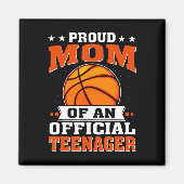 Aimant Fière Maman D'Un Adolescent Officiel 13e Anniversa (Devant)