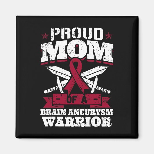 Aimant Fière Maman D'Un Cerveau Aneurysme Guerrier Sensib (Devant)