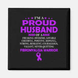 Aimant Fière Mari De Fibromyalgie Guerrier T