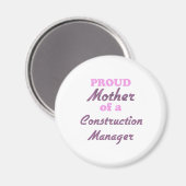Aimant Fière mère d'un directeur de construction (Recto/Verso)