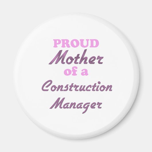 Aimant Fière mère d'un directeur de construction (Devant)