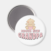 Aimant FIÈRE NOUVELLE Fille grand-père (Recto/Verso)