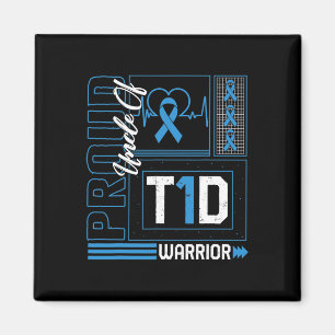 Aimant Fière Oncle Du T1D Guerrier Ribbon L'Incitation Au