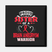 AIMANT FIÈRE SOEUR D'UN CERVEAU ANÉURYSME WARRIOR (Devant)