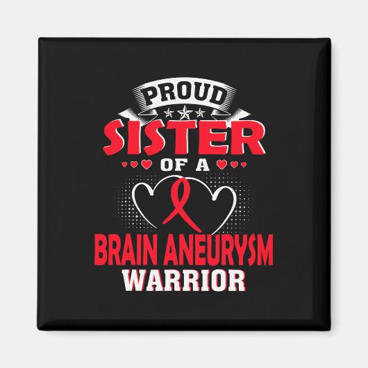 AIMANT FIÈRE SOEUR D'UN CERVEAU ANÉURYSME WARRIOR (Devant)