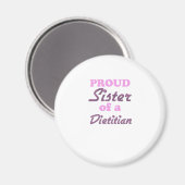 Aimant Fière Soeur d'une diététiste (Recto/Verso)