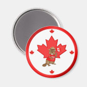 Aimant Fièrement le castor canadien (Recto/Verso)