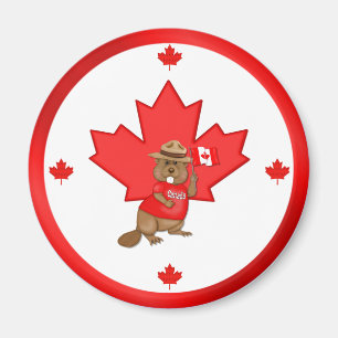 Aimant Fièrement le castor canadien