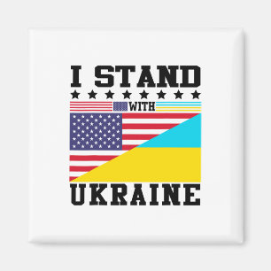 Aimant Fierté américaine ukrainienne vintage rétro flamme