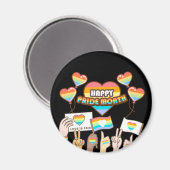 Aimant Fierté amour. L'amour est juste. Mois de fierté. (Recto/Verso)