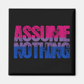 Aimant Fierté Bisexuelle Ne Suppose Rien (Devant)