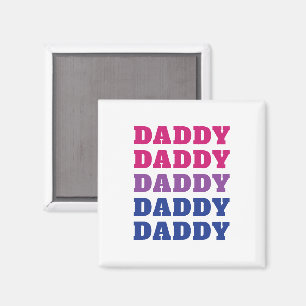 Aimant Fierté bisexuelle Papa LGBTQ Fête des pères