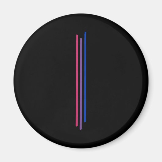Aimant Fierté Bisexuelle subtile Goth Bi Pride Crâne (Devant)