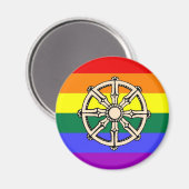 Aimant Fierté bouddhiste gay (Recto/Verso)