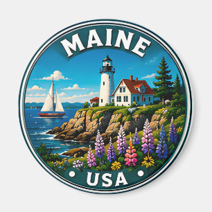Aimant Fierté côtière de l'État du pin du Maine