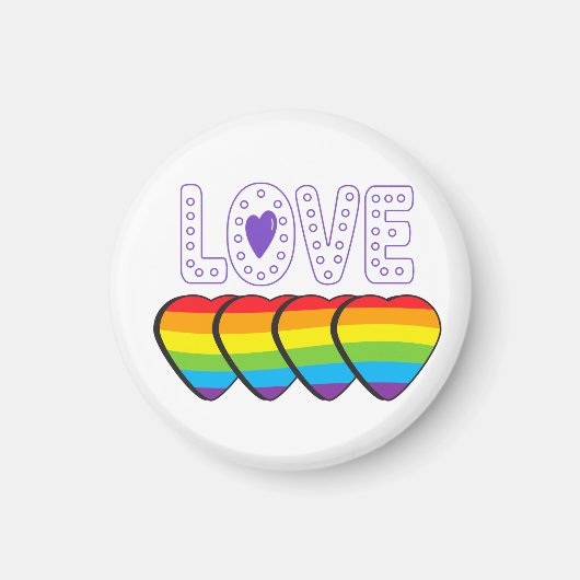 Aimant Fierté d'amour. LGBT+Pride. Fierté (Devant)