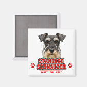 Aimant 🐾 Fierté de l'amant du Schnauzer Standard 🐾 (Recto/Verso)