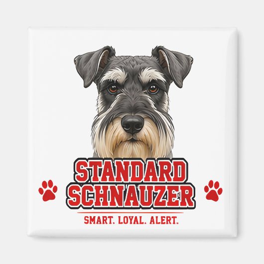 Aimant 🐾 Fierté de l'amant du Schnauzer Standard 🐾 (Devant)