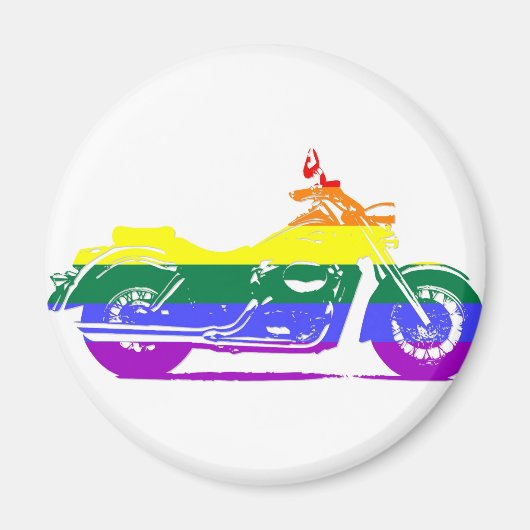 Aimant Fierté de moto GLBT (Devant)