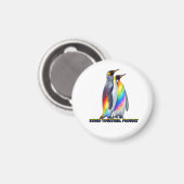Aimant Fierté de pingouin arc-en-ciel debout ensemble (Recto/Verso)