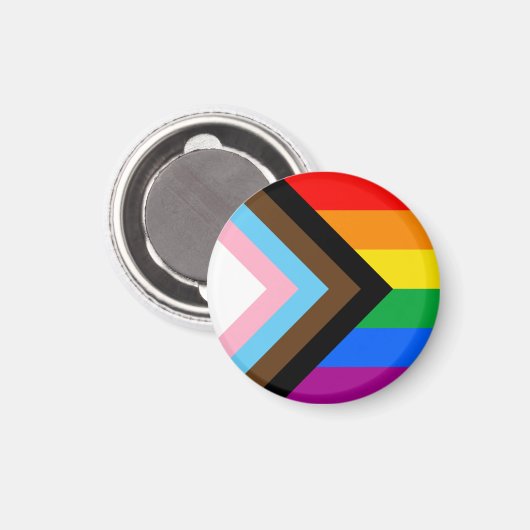 Aimant Fierté de progrès LGBTQ+ (Recto/Verso)
