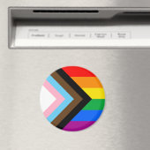 Aimant Fierté de progrès LGBTQ+ (In Situ (Lave-vaisselle))