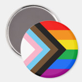 Aimant Fierté de progrès LGBTQ+ (Recto/Verso)