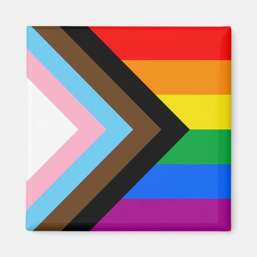 Aimant Fierté de progrès LGBTQ+ (Devant)