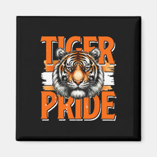 Aimant Fierté de tigre vintage Équipe sportive scolaire d